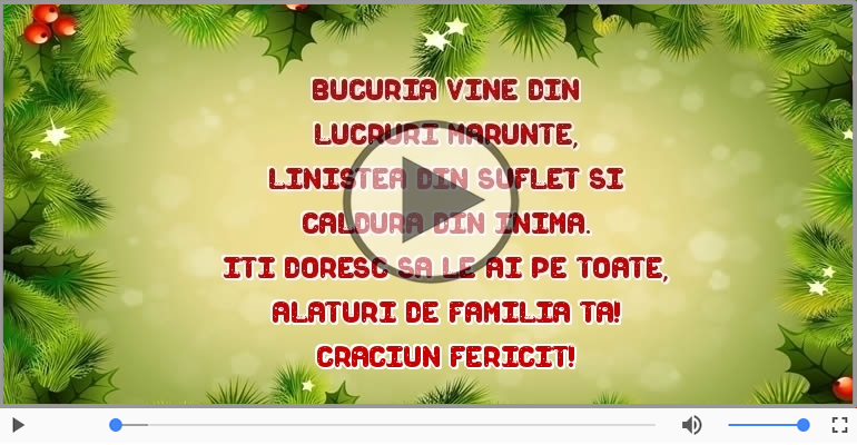 Craciun fericit alaturi de familia ta!