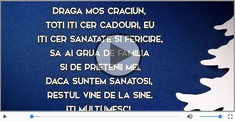 Scrisoare pentru Mos Craciun