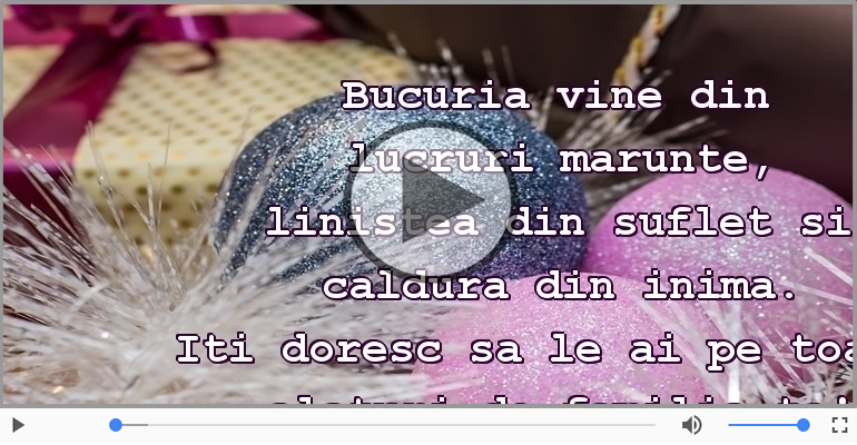 Craciun fericit alaturi de familia ta!