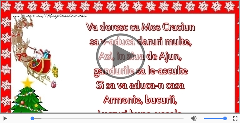 Va doresc ca Mos Craciun sa v-aduca daruri multe
