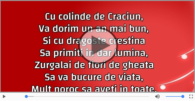 La multi ani cu sanatate de Craciun!
