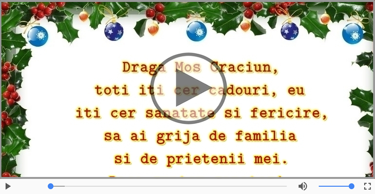 Scrisoare pentru Mos Craciun
