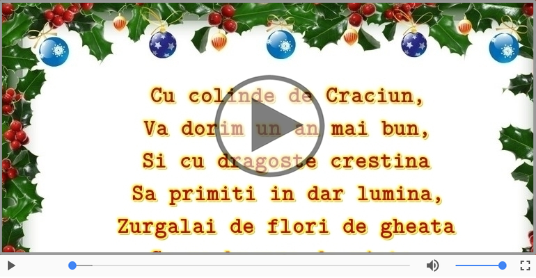 La multi ani cu sanatate de Craciun!