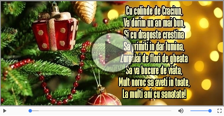 La multi ani cu sanatate de Craciun!