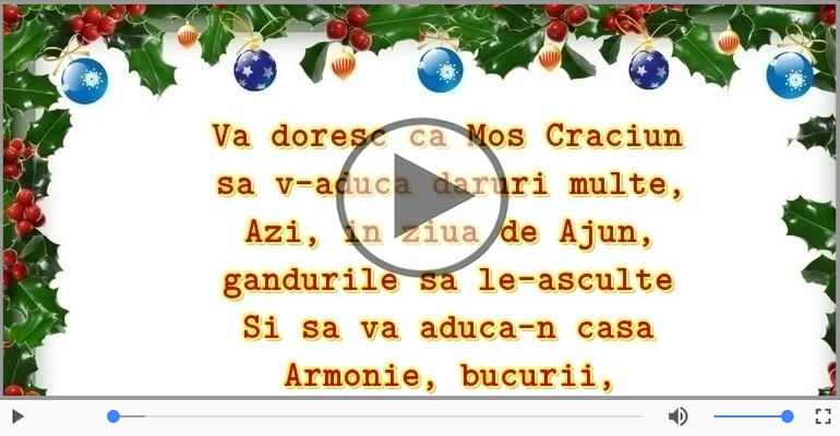 Va doresc ca Mos Craciun sa v-aduca daruri multe