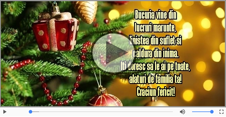 Craciun fericit alaturi de familia ta!
