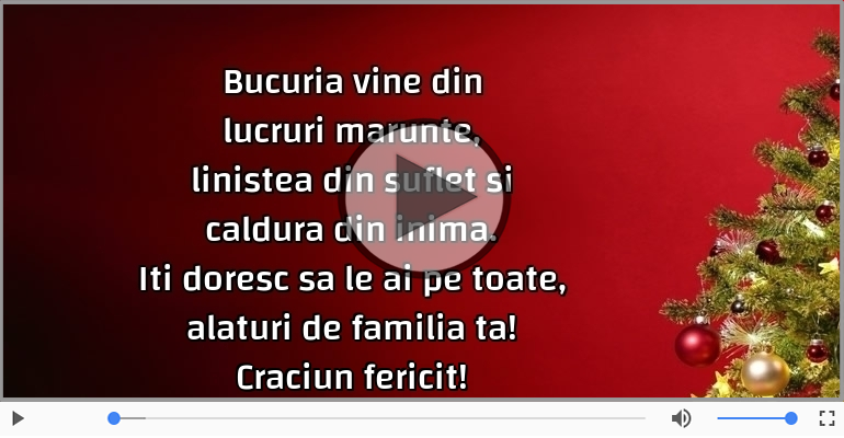 Craciun fericit alaturi de familia ta!