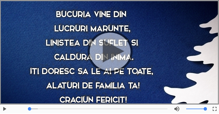 Craciun fericit alaturi de familia ta!