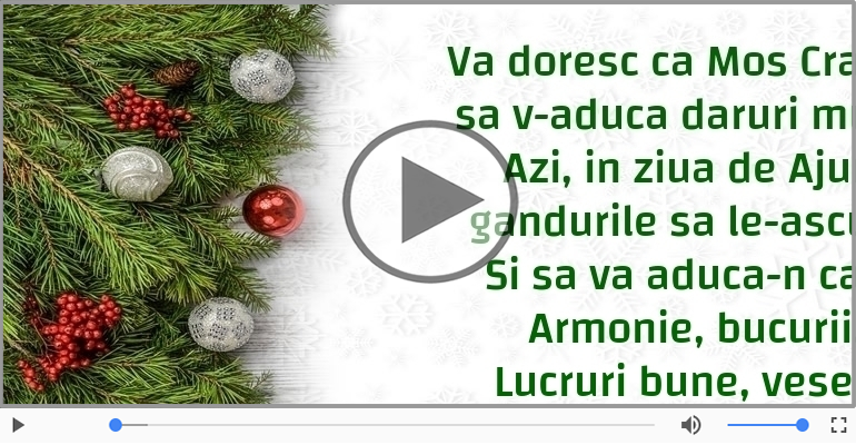 Va doresc ca Mos Craciun sa v-aduca daruri multe