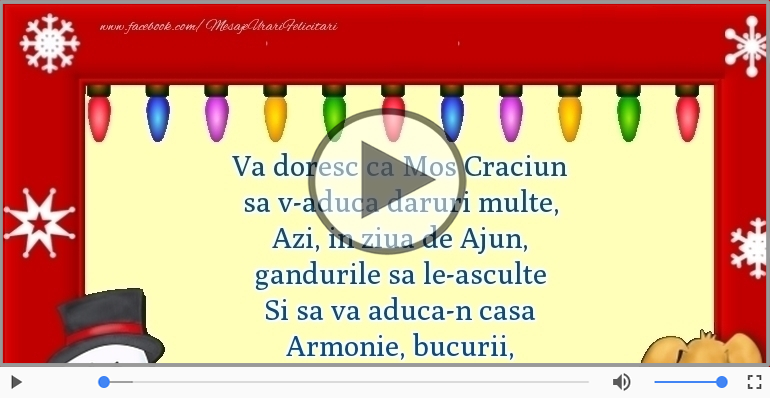Va doresc ca Mos Craciun sa v-aduca daruri multe