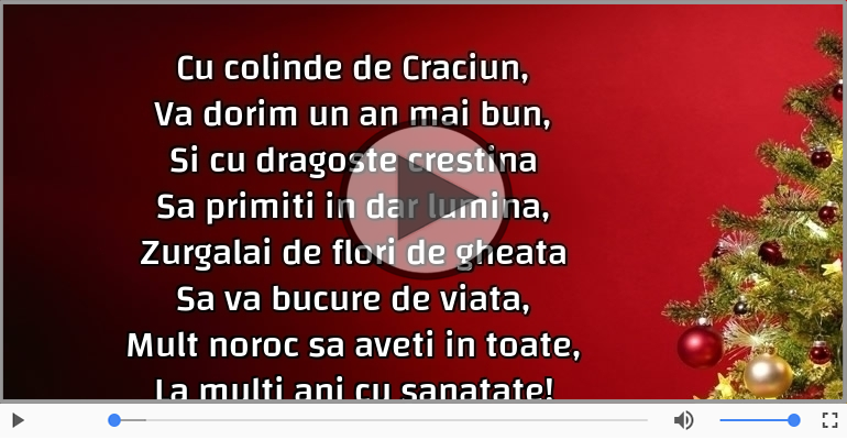 La multi ani cu sanatate de Craciun!