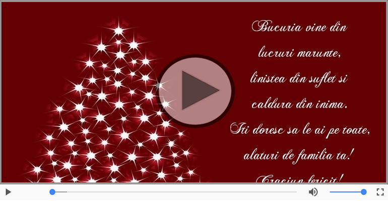 Craciun fericit alaturi de familia ta!