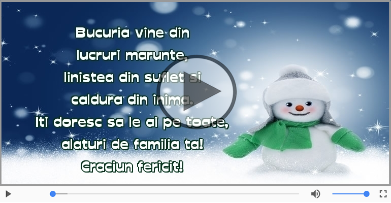 Craciun fericit alaturi de familia ta!