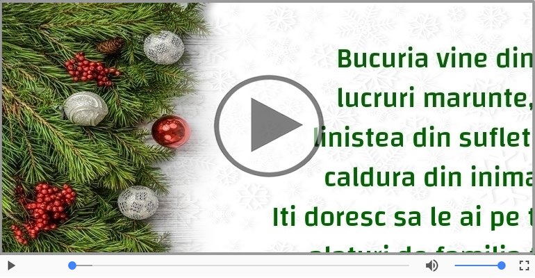 Craciun fericit alaturi de familia ta!