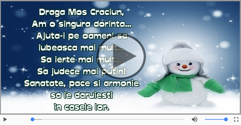 Draga Mos Craciun...
