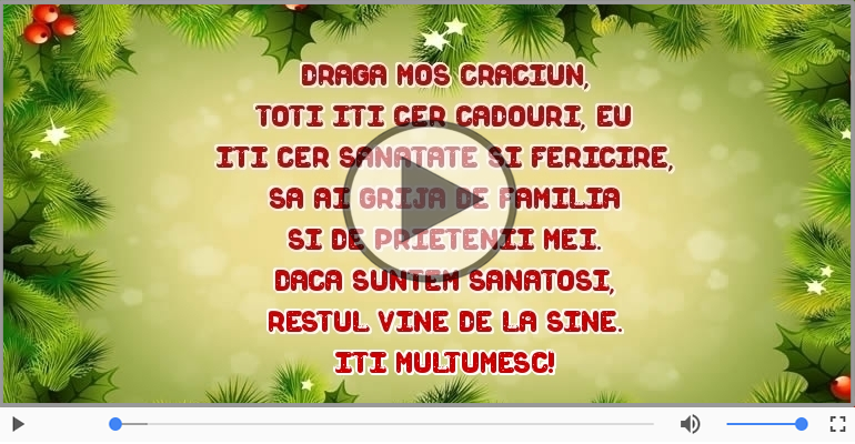 Scrisoare pentru Mos Craciun