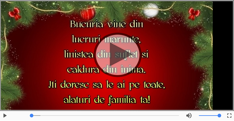 Craciun fericit alaturi de familia ta!