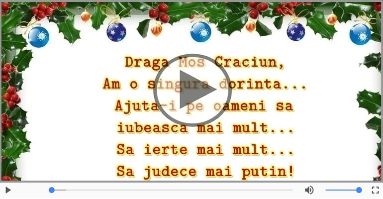 Draga Mos Craciun...