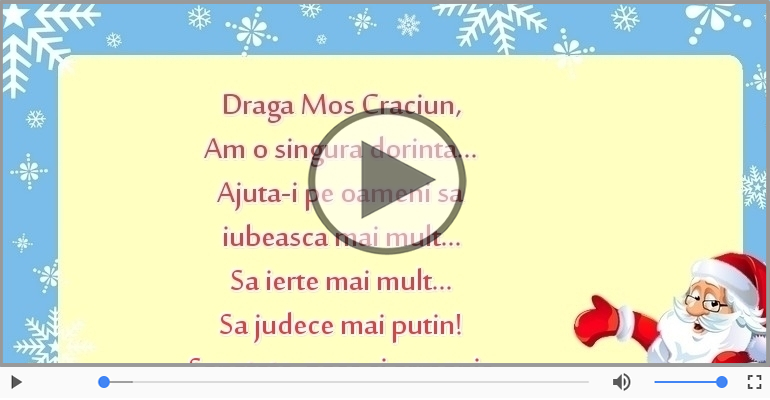 Draga Mos Craciun...