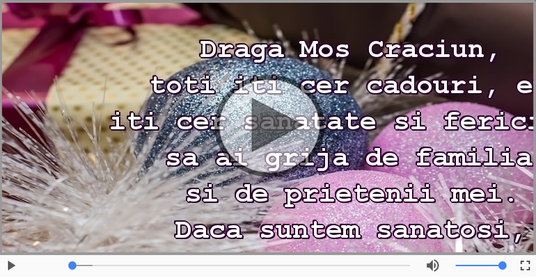 Scrisoare pentru Mos Craciun