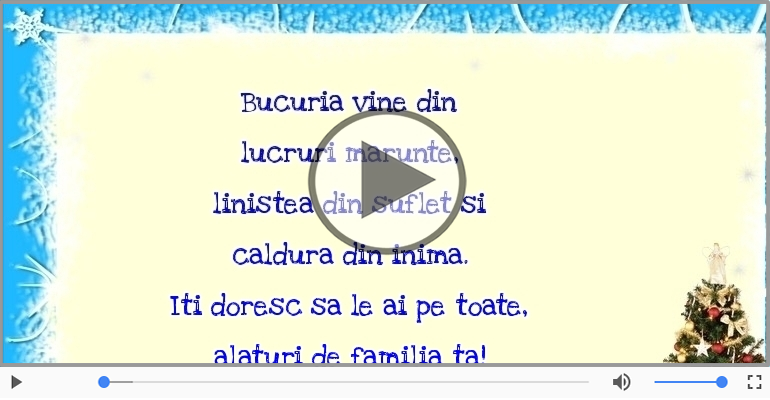 Craciun fericit alaturi de familia ta!