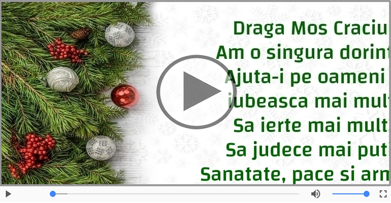 Draga Mos Craciun...