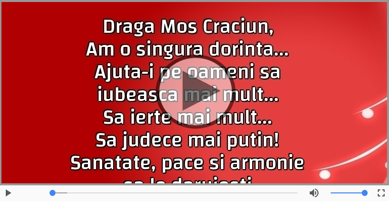 Draga Mos Craciun...