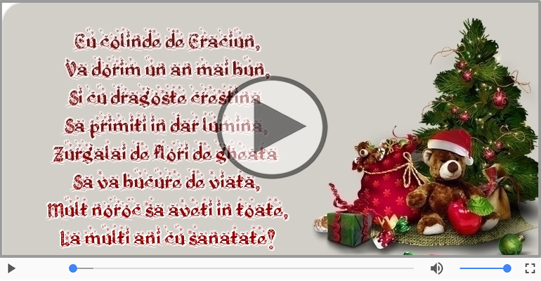 La multi ani cu sanatate de Craciun!