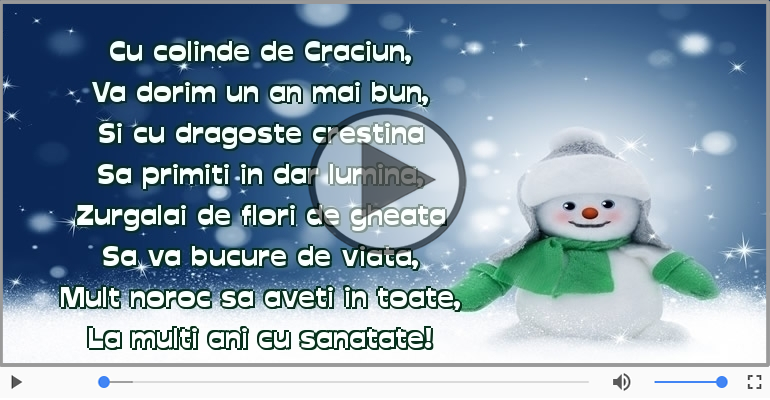 La multi ani cu sanatate de Craciun!