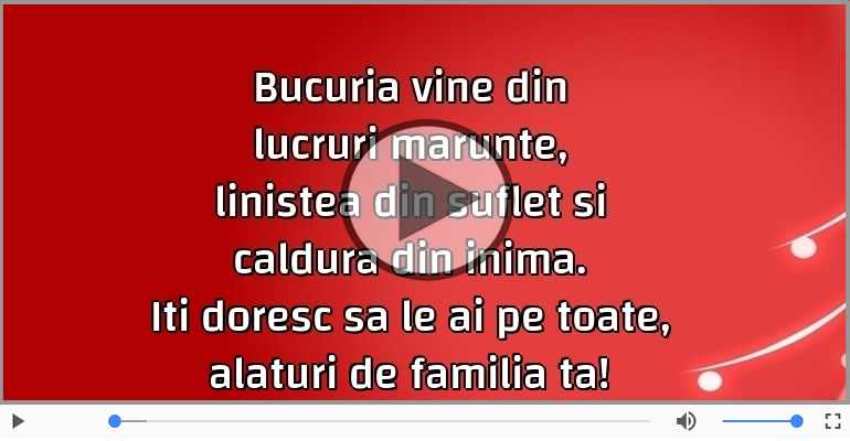 Craciun fericit alaturi de familia ta!