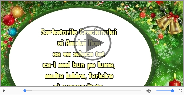 Sarbatorile Craciunului si Anului Nou sa va aduca ...