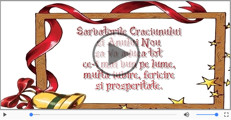 Sarbatorile Craciunului si Anului Nou sa va aduca ...