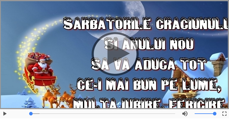 Sarbatorile Craciunului si Anului Nou sa va aduca ...