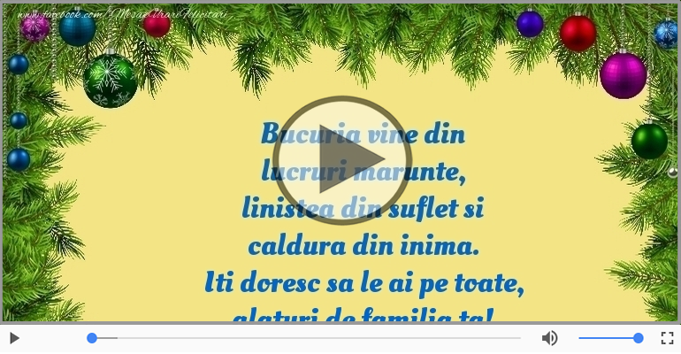 Craciun fericit alaturi de familia ta!