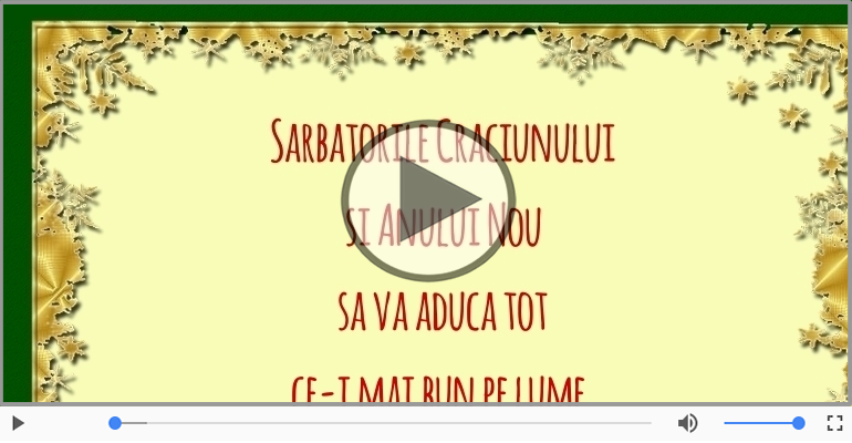 Sarbatorile Craciunului si Anului Nou sa va aduca ...