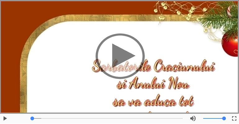 Sarbatorile Craciunului si Anului Nou sa va aduca ...