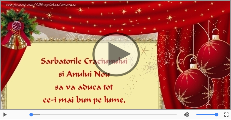 Sarbatorile Craciunului si Anului Nou sa va aduca ...