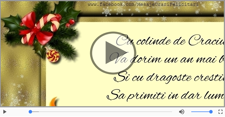 La multi ani cu sanatate de Craciun!