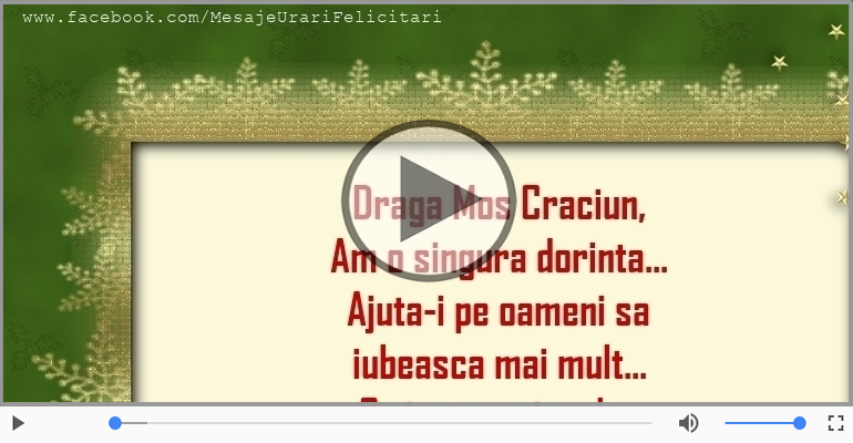 Draga Mos Craciun...