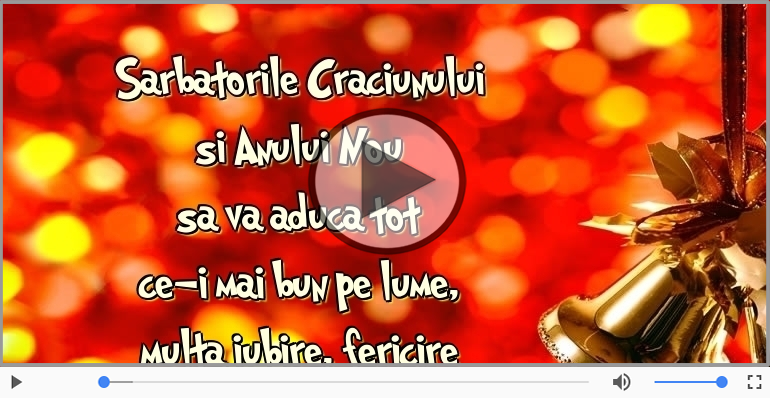 Sarbatorile Craciunului si Anului Nou sa va aduca ...