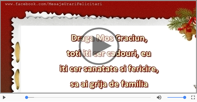 Scrisoare pentru Mos Craciun