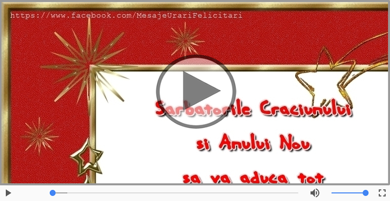 Sarbatorile Craciunului si Anului Nou sa va aduca ...