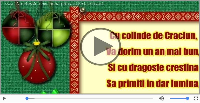 La multi ani cu sanatate de Craciun!