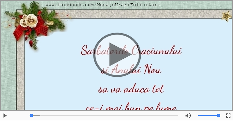 Sarbatorile Craciunului si Anului Nou sa va aduca ...