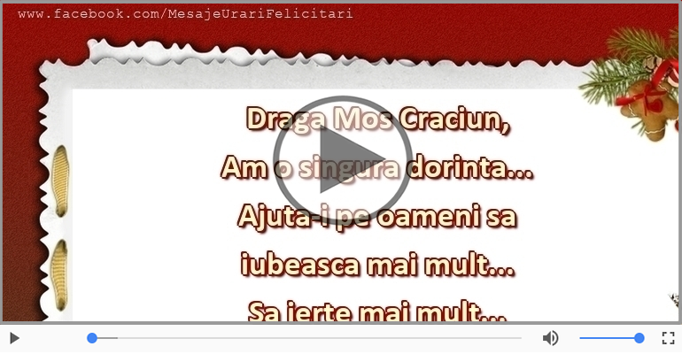 Draga Mos Craciun...