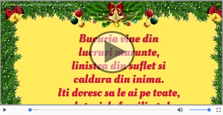 Craciun fericit alaturi de familia ta!