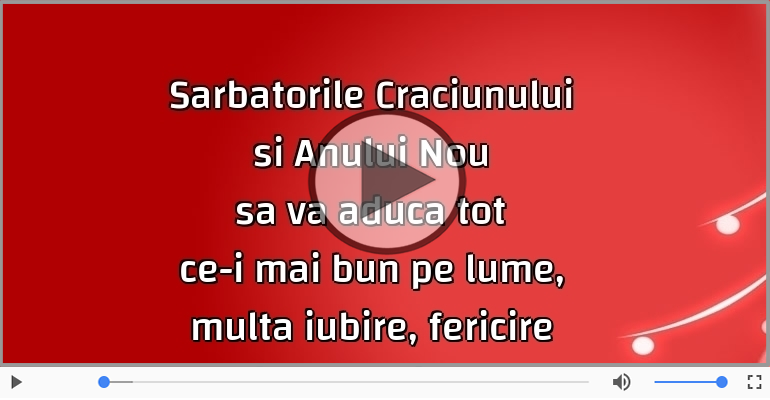 Sarbatorile Craciunului si Anului Nou sa va aduca ...
