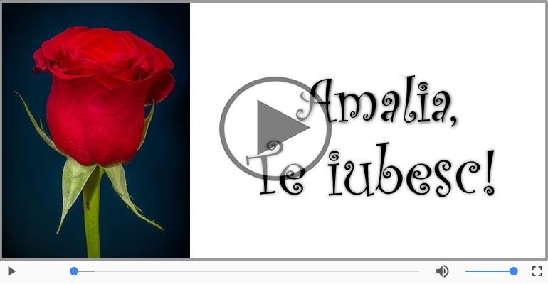 I love you Amalia! - Felicitare muzicala