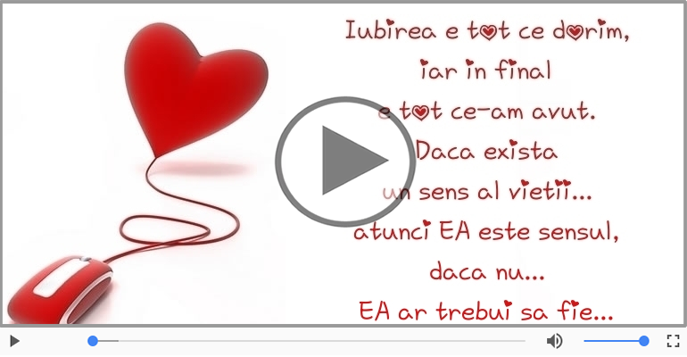 Iubirea e tot ce dorim