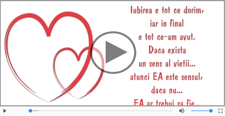 Iubirea e tot ce dorim